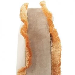 Beliani Housses De Chaises Et Galettes De Chaises Coussin D'assise En Velours Beige ø 40 Cm -Housses de canapé Soldes coussin d assise en velours beige oe 40 cm 2