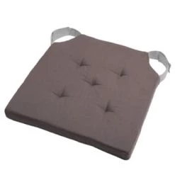 Stof Housses De Chaises Et Galettes De Chaises Coussin De Chaise Attaches Scratchs Gris Et écru 38x38 -Housses de canapé Soldes coussin de chaise attaches scratchs gris et ecru 38x38 5