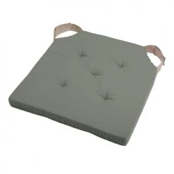 Stof Housses De Chaises Et Galettes De Chaises Coussin De Chaise Attaches Scratchs Kaki 38x38