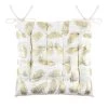 Stof Housses De Chaises Et Galettes De Chaises Coussin De Chaise Beige Et Or En Coton 40x40cm
