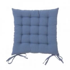 Wadiga Housses De Chaises Et Galettes De Chaises Coussin De Chaise Carré Bleu - 40x40x7cm