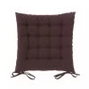 Wadiga Housses De Chaises Et Galettes De Chaises Coussin De Chaise Carré Marron Chocolat - 40x40x7cm