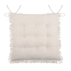 Stof Housses De Chaises Et Galettes De Chaises Coussin De Chaise En Coton Cassis 40x40 -Housses de canapé Soldes coussin de chaise en coton ecru 40x40 4