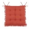 Stof Housses De Chaises Et Galettes De Chaises Coussin De Chaise En Coton Terracotta à Franges 40x40 -Housses de canapé Soldes coussin de chaise en coton terracotta a franges 40x40 4