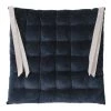 Home Maison Housses De Chaises Et Galettes De Chaises Galette De Chaise à Effet Velours Coton Dark Navy 40 X 40 -Housses de canapé Soldes galette de chaise a effet velours coton dark navy 40 x 40