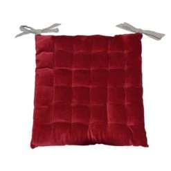 Home Maison Housses De Chaises Et Galettes De Chaises Galette De Chaise à Effet Velours Coton Gold 40 X 40 -Housses de canapé Soldes galette de chaise a effet velours coton rouge 40 x 40 3