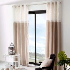 Decostars Housses De Chaises Et Galettes De Chaises Galette De Chaise à Petits Pois Coton Naturel 38 X 38 -Housses de canapé Soldes galette de chaise a petits pois coton naturel 38 x 38 2