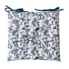 Decostars Housses De Chaises Et Galettes De Chaises Galette De Chaise Ambiance Nature Coton Bleu Canard 38 X 38