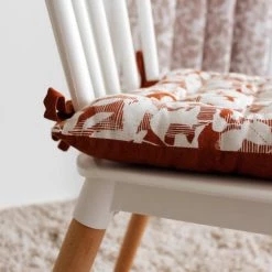 Decostars Housses De Chaises Et Galettes De Chaises Galette De Chaise Ambiance Nature Coton Cognac 38 X 38 -Housses de canapé Soldes galette de chaise ambiance nature coton cognac 38 x 38 2