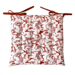 Decostars Housses De Chaises Et Galettes De Chaises Galette De Chaise Ambiance Nature Coton Cognac 38 X 38