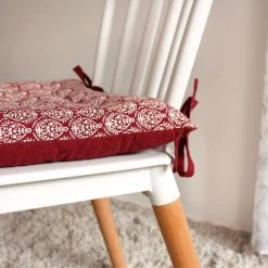Home Maison Housses De Chaises Et Galettes De Chaises Galette De Chaise Au Style Baroque Coton Lie De Vin 38 X 38 -Housses de canapé Soldes galette de chaise au style baroque coton lie de vin 38 x 38 2