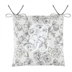 Home Maison Housses De Chaises Et Galettes De Chaises Galette De Chaise Avec Monogramme Coton Ecru 40 X 40 -Housses de canapé Soldes galette de chaise avec monogramme coton ecru 40 x 40 1