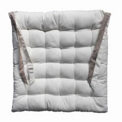 Sud Etoffe Housses De Chaises Et Galettes De Chaises Galette De Chaise Carré En Coton Bleu 40x40 -Housses de canapé Soldes galette de chaise carre en coton blanc 40x40 1