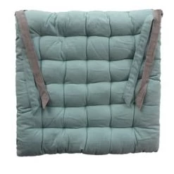 Sud Etoffe Housses De Chaises Et Galettes De Chaises Galette De Chaise Carrée Matelassée Valayans Coton Orange 40x40 -Housses de canapé Soldes galette de chaise carre en coton bleu 40x40 4