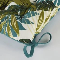 Maisons Du Monde Housses De Chaises Et Galettes De Chaises Galette De Chaise En Coton Imprimé Tropical écru Et Vert -Housses de canapé Soldes galette de chaise en coton imprime tropical ecru et vert 1000 0 21 221544 3