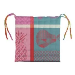 Garnier Thiebaut Housses De Chaises Et Galettes De Chaises Galette De Chaise Enduit Imperméable Vert 38X38 -Housses de canapé Soldes galette de chaise enduit impermeable multicolore 38x38 7