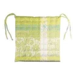 Garnier Thiebaut Housses De Chaises Et Galettes De Chaises Galette De Chaise Enduit Imperméable Vert 38X38