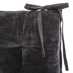 Home Maison Housses De Chaises Et Galettes De Chaises Galette De Chaise épaisse En Velours Coton Gris 38 X 38 -Housses de canapé Soldes galette de chaise epaisse en velours coton gris 38 x 38 2