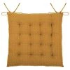 Home Maison Housses De Chaises Et Galettes De Chaises Galette De Chaise Matelassée En Nid D'abeille Coton Curry 40 X 40 -Housses de canapé Soldes galette de chaise matelassee en nid d abeille coton curry 40 x 40 2