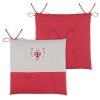 Home Maison Housses De Chaises Et Galettes De Chaises Galette De Chaise Plate Montagne Chic Coton Rouge 38x38cm