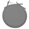 Stof Housses De Chaises Et Galettes De Chaises Galette De Chaise Polyester Gris Souris D40cm