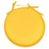 Stof Housses De Chaises Et Galettes De Chaises Galette De Chaise Polyester Jaune D40cm