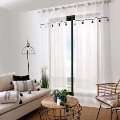 Home Maison Housses De Chaises Et Galettes De Chaises Galette De Chaise Rayée En Coton Recyclé Coton Ecru 38 X 38 -Housses de canapé Soldes galette de chaise rayee en coton recycle coton ecru 38 x 38 2