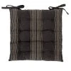 Home Maison Housses De Chaises Et Galettes De Chaises Galette De Chaise Rayée En Coton Recyclé Coton Gris Foncé 38 X 38 -Housses de canapé Soldes galette de chaise rayee en coton recycle coton gris fonce 38 x 38 1