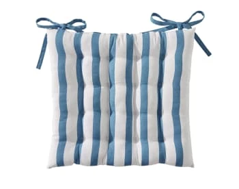 Becquet Housses De Chaises Et Galettes De Chaises Galette De Chaise Réversible Bleu Orage 40x40 En Coton 8 Becquet Housses De Chaises Et Galettes De Chaises Galette De Chaise Réversible Bleu Orage 40x40 En Coton – Image 6