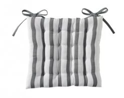 Becquet Housses De Chaises Et Galettes De Chaises Galette De Chaise Réversible Gris Anthracite 40x40 En Coton