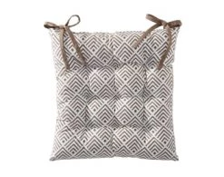 Becquet Housses De Chaises Et Galettes De Chaises Galette De Chaise Réversible Jaune Miel 40x40 En Coton -Housses de canapé Soldes galette de chaise reversible marron taupe 40x40 en coton