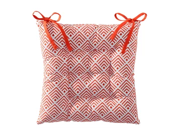 Becquet Housses De Chaises Et Galettes De Chaises Galette De Chaise Réversible Orange Paprika 40x40 En Coton 7 Becquet Housses De Chaises Et Galettes De Chaises Galette De Chaise Réversible Orange Paprika 40x40 En Coton – Image 5