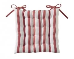 Becquet Housses De Chaises Et Galettes De Chaises Galette De Chaise Réversible Orange Terracotta 40x40 En Coton