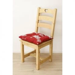 Grenier Alpin Housses De Chaises Et Galettes De Chaises Galette De Chaise Style Montagne Coeurchevel Rouge -Housses de canapé Soldes galette de chaise style montagne coeurchevel rouge 3