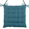 Home Maison Housses De Chaises Et Galettes De Chaises Galette De Chaise Unie En 16 Points Polyester Turquoise 40 X 40 -Housses de canapé Soldes galette de chaise unie en 16 points polyester turquoise 40 x 40 2