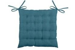 Home Maison Housses De Chaises Et Galettes De Chaises Galette De Chaise Unie En 16 Points Polyester Turquoise 40 X 40 -Housses de canapé Soldes galette de chaise unie en 16 points polyester turquoise 40 x 40 3