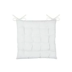 Home Maison Housses De Chaises Et Galettes De Chaises Galette De Chaise Unie Et Classique Coton Carbone 38 X 38 -Housses de canapé Soldes galette de chaise unie et classique coton ecru 38 x 38 9