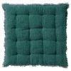 Dutch Decor Housses De Chaises Et Galettes De Chaises Galette De Chaise Vert En Coton 40x40 Cm Uni -Housses de canapé Soldes galette de chaise vert en coton 40x40 cm uni 13