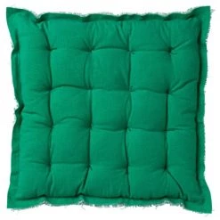 Dutch Decor Housses De Chaises Et Galettes De Chaises Galette De Chaise Vert En Coton 40x40 Cm Uni -Housses de canapé Soldes galette de chaise vert en coton 40x40 cm uni 19
