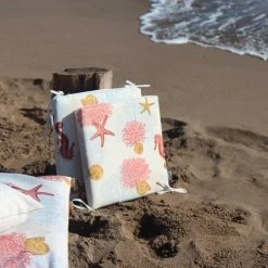 Home Maison Housses De Chaises Et Galettes De Chaises Galette Extérieur En Fibre Synthétique Blanc 40x40 -Housses de canapé Soldes galette exterieur en fibre synthetique blanc 40x40 2