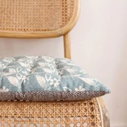 Home Maison Housses De Chaises Et Galettes De Chaises Galette Piquée Esprit Bohème Coton Lagon 38 X 38 -Housses de canapé Soldes galette piquee esprit boheme coton lagon 38 x 38 1