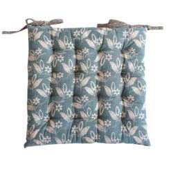 Home Maison Housses De Chaises Et Galettes De Chaises Galette Piquée Esprit Bohème Coton Pivoine 38 X 38 -Housses de canapé Soldes galette piquee esprit boheme coton lagon 38 x 38 4