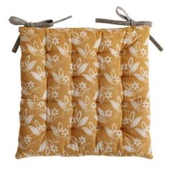 Home Maison Housses De Chaises Et Galettes De Chaises Galette Piquée Esprit Bohème Coton Moutarde 38 X 38 -Housses de canapé Soldes galette piquee esprit boheme coton moutarde 38 x 38 5