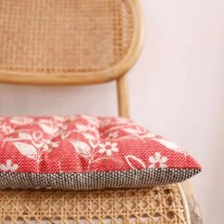 Home Maison Housses De Chaises Et Galettes De Chaises Galette Piquée Esprit Bohème Coton Pivoine 38 X 38 -Housses de canapé Soldes galette piquee esprit boheme coton pivoine 38 x 38 2