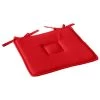 Home Maison Housses De Chaises Et Galettes De Chaises Galette Plate Unie En Coton Passepoil Et Nouettes Coton Rouge 40 X 40