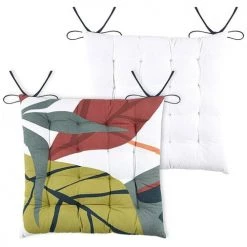 Lovely Casa Housses De Chaises Et Galettes De Chaises Galettes De Chaise Coton 16 Points 40x40cm - Lot De 4 -Housses de canapé Soldes galettes de chaise coton 16 points 40x40cm lot de 4 2