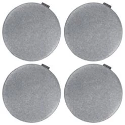 Magma Housses De Chaises Et Galettes De Chaises Galettes De Chaise Anthracite Chiné Imitation Feutre- Lot De 4 -Ø 35cm -Housses de canapé Soldes galettes de chaise gris chine imitation feutre lot de 4 oe 35cm 4