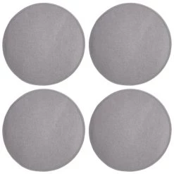 Magma Housses De Chaises Et Galettes De Chaises Galettes De Chaise Gris Imitation Feutre - Lot De 4 - Ø 35cm