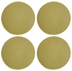 Magma Housses De Chaises Et Galettes De Chaises Galettes De Chaise Saumon Imitation Feutre - Lot De 4 - Ø 35cm -Housses de canapé Soldes galettes de chaise moutarde imitation feutre lot de 4 oe 35cm 2