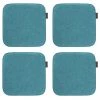 Magma Housses De Chaises Et Galettes De Chaises Galettes De Chaises Carrées Bleu Pétrole - Lot De 4 - Env. 35x35 Cm -Housses de canapé Soldes galettes de chaises carrees bleu petrole lot de 4 env 35x35 cm 3
